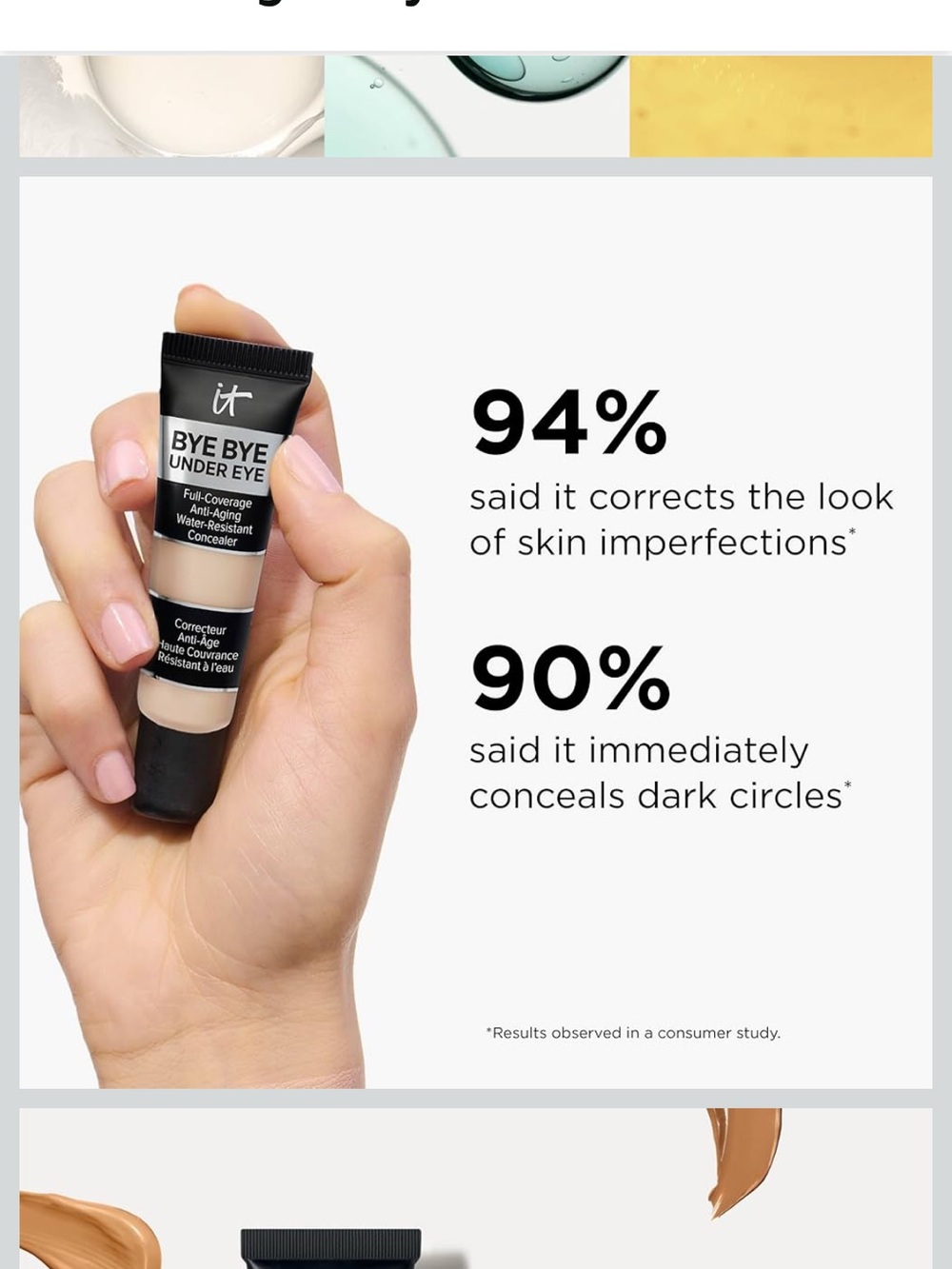 it cosmetics Bye Bye Under Eye Concealer - medium N (Cream) full coverage - Picture 7 of 12